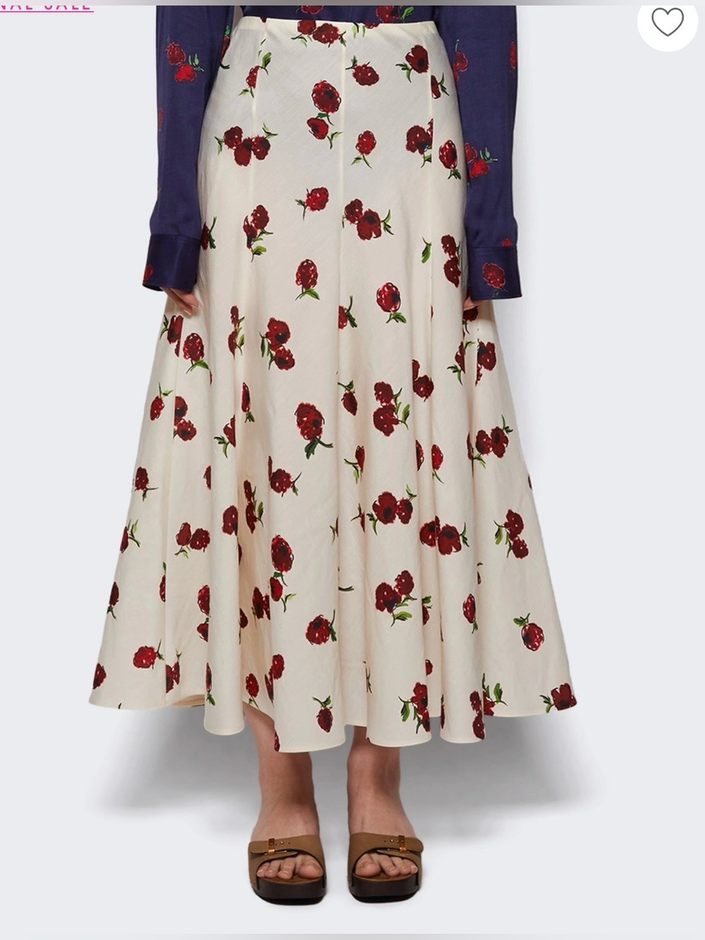 Khaite  Lenno raspberries silk godet skirt